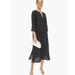 TUCKERNUCK Jamie Lace V-Neck Midi Dress Black Size Small NWT